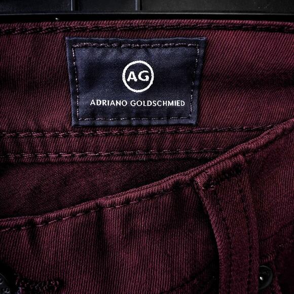 NWOT AG Adriano Goldschmied Men’s The Nomad 32x34 Rum Raisin Maroon Slim Fit - Picture 6 of 8